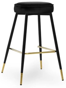 Scaun de bar Circo negru picioare negru/gold - H68 cm
