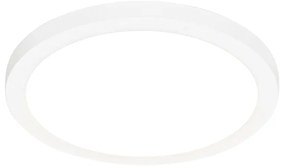 Set de 6 spoturi încastrate sau montate la suprafață albe 30 cm, inclusiv LED, cu atenuare în 3 trepte până la cald - Trans