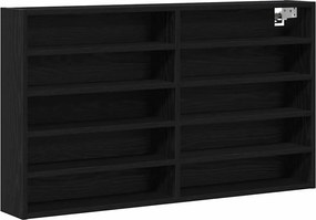 vidaXL Dulap de Expunere Stejar Negru 100 x 15 x 58 cm Lemn compozit