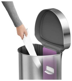 Coș de gunoi cu senzor din oțel inoxidabil 45 l - simplehuman