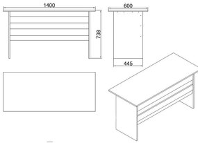 Masă PC Libepi 4 (alb) . 1094982