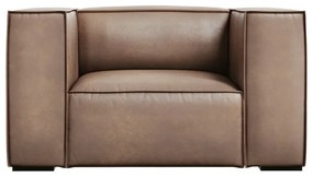 Fotoliu maro deschis cu tapițerie din piele Madame – Windsor &amp; Co Sofas