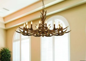 Candelabru deosebit stil rustic Stag 12L 6416-12BR SRT