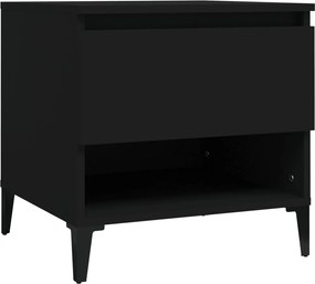 vidaXL Masă laterală, negru, 50x46x50 cm, lemn compozit