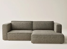 Colțar maro extensibil/cu spațiu de depozitare cu tapițerie din chenille (cu colț pe partea dreaptă/cu șezlong) Velto – Maison de Rêve