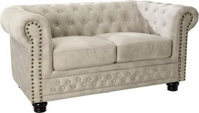 Canapea clasica stil englezesc Chesterfield 2 locuri, sampanie