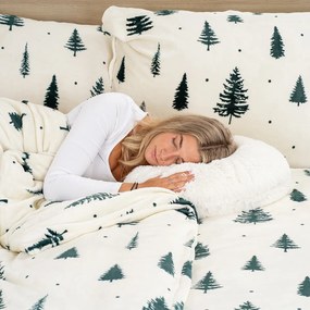 Lenjerie de pat din microflanel 4Home Serene Forest, 160 x 200 cm, 70 x 80 cm