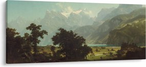 Tablou - Albert Bierstadt, Lake Lucerne, reproducere (120x50 cm)
