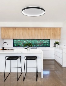 Plafoniera LED moderna design slim 38cm PERTINO negru NVL-9853672