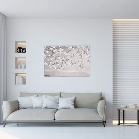 Tablou - Flori într-un peisaj gri (90x60 cm)