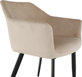 Scaun, material bej / picioare negre, ODOVEL