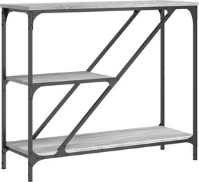 vidaXL Măsuță consolă, gri sonoma, 88,5x30x75 cm, lemn prelucrat
