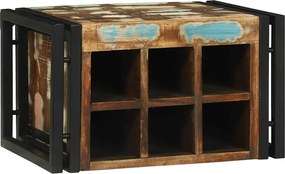 vidaXL Raft pentru vin 2 pcs 46 x 35 x 27,5 cm Lemn recuperat masiv