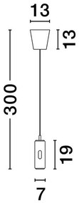 Pendul LED design minimalist ETHERAS alb