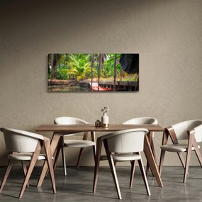 Tablou - Nava din lemn în canal , Thailand (120x50 cm)
