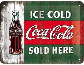 Placă metalică Coca-Cola - Sold Here