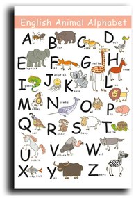 Tablou pentru copii 45x70 cm Alphabet – Wallity