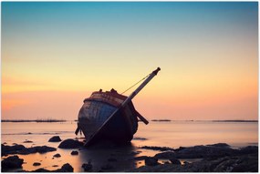 Tablou - Nava naufragiată (90x60 cm)