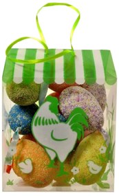 Set de ouă de Paște Mozaica, înălțime 6 cm, 12bucăți în pachet