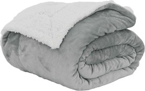 vidaXL Pătura de aruncat Gri 150 x 200 cm Molton