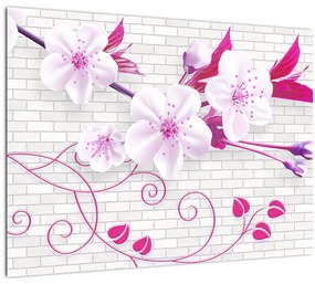 Tablou cu creangă înflorită (70x50 cm)