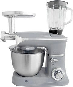 Robot de bucatarie 3in1 Royalty Line RL-PKM1900, 7BG, 1900W, 6.5 Litri, Blender, Mixer Planetar, Tocator, Argintiu