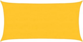 vidaXL Pânză parasolar, galben dreptunghiular 4x7 m, HDPE, 160 g/m²
