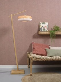 Lampadar eco din bambus Palawan natur/ alb, 40x15cm