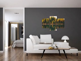 Tablou cu lac de pădure (90x60 cm)