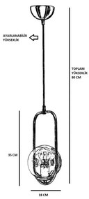 Lustră cu abajur din metal ø 18 cm Ahu – Opviq lights
