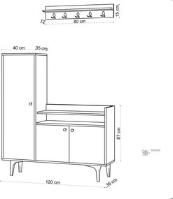 Set de hol Barney Oak