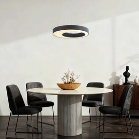 Lampă suspendată modernă neagră 50 cm, incl. LED cu 3 trepte de intensitate luminoasă - Organici