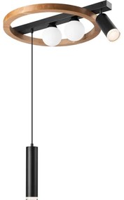 Lustră pe cablu OTIS 2xG9/5W/230V + 2xE27/15W/230V stejar