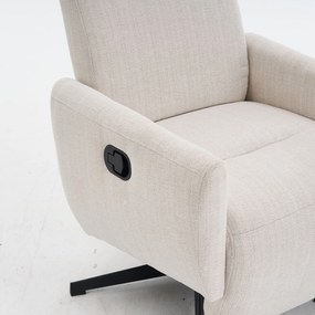 Fotoliu confortabil cu funcție de relaxare, Bej | Aosom Romania