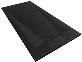 Cadita pentru dus Bazalt neagra 80x120