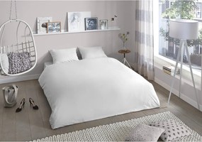 Lenjerie de pat din bumbac Good Morning Universal, 200 x 220 cm, alb