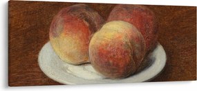 Tablou - Henri Fantin-Latour, Three Peaches on a Plate, reproducere (120x50 cm)