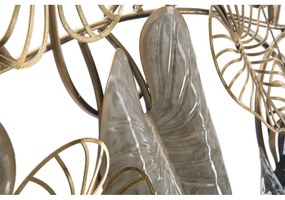 Decorațiune suspendată metalică Mauro Ferretti Century -A-, 131 x 61 cm, motive frunze