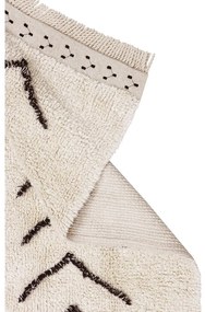 Covor crem lavabil/țesut manual din bumbac 170x240 cm Bereber Rhombs – Lorena Canals