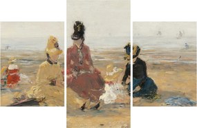 Tablou - Eugène Boudin, On the Beach, Trouville, reproducere (90x60 cm)