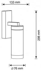 Aplică de exterior SPECTRA 1xE27/10W/230V IP44