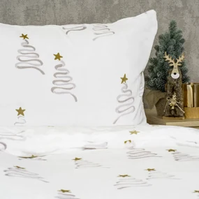 Lenjerie de pat din microflanel 4Home Christmas tree, 140 x 200 cm, 70 x 90 cm, 140 x 200 cm, 70 x 90 cm