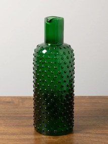 Carafa verde, din sticla, Dotted