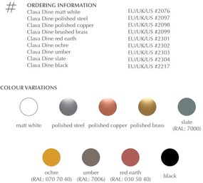 Abajur metalic design retro Clava Dine - umber 2303 VTC