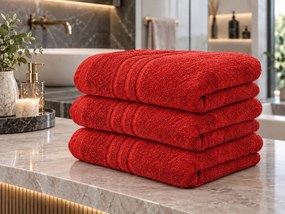 Prosop de corp Confort rosu 70 x 140 cm, 100% bumbac