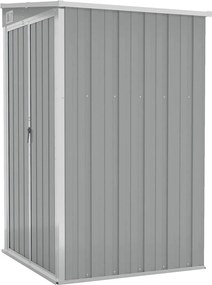 vidaXL Șopron grădină/montaj perete gri 118x100x178 cm oțel zincat