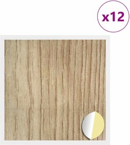 vidaXL Copertă autocolantă pentru șuruburi 12 pcs Stejar Artizanal