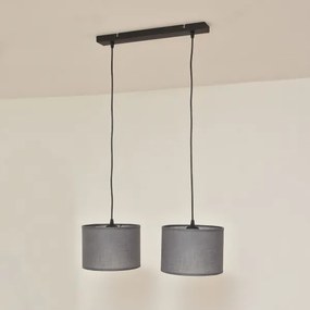 Lustră pe cablu ALBA 2xE27/15W/230V gri