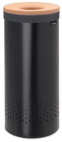 Cos de rufe Brabantia 1000825, 35 L, Capac de pluta, Umplere fara deschidere, Gauri ventilatie, Negru