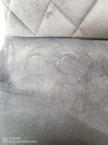 Reducere Scaun gri IRYS Velvet cu picioare negre II. calitate